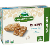 Cascadian Farm Organic Vanilla Chip Chewy Granola Bars – Parent-Approved Pantry Snack for Grandkids, 10ct Multi-Pack