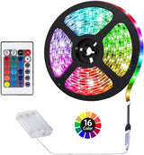 ACONDE Cuttable LED Strip Lights – DIY Headboard and Wall Accent Lighting, Battery Powered for Apartment Interior Decor