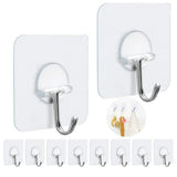 FOTYRIG Adhesive Hooks – Simple, No-Drill Hooks for the Minimalist Home Office and Entryway, 15 lb Load Capacity
