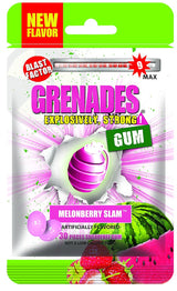 Grenades Gum Peppermint Bang 30ct – Truck Driver Alertness Gum for Long Hauls and Night Shifts