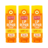 O'Keeffe's Lip Repair SPF 35 Stick – Sweat-Proof SPF Balm for Trail and Outdoor Workouts, 6-Pack