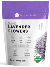 Kate Naturals Dried Lavender Buds – Fragrant Bedroom and Living Room Decor in a Resealable Aroma Bag