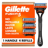 Gillette Fusion5 Cartridge Refills – Comfortable Grooming for Sensitive Skin & Relaxation