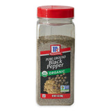 McCormick Pure Ground Black Pepper Organic – Streamlined Seasoning for the Less-Is-More Cook, 12 oz