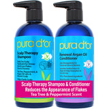 PURA D'OR Scalp Therapy 16oz Set — Dermatologically Gentle Formula for Itchy, Reactive Scalps