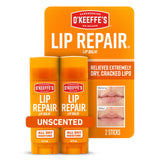 O'Keeffe's Lip Repair Unscented Balm Pair - Winter Care Package Gift for Deployment Care Boxes