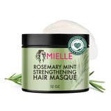 Mielle Organics Rosemary Mint Biotin Hair Mask – Aesthetic Shower Side Deep Conditioner for Natural Haircare Routines, 12 Ounce