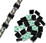 GooChan LED Light Strip Brackets – Stylish TV Backlighting Mounts for Living Room Decor, Self-Adhesive Clips, 100 Pack