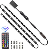 HitLights RGB LED Strip Lights Smoke Free, Fire Risk Free Accent Lighting for Dorm Room, Rental, and Family Friendly Home Setup