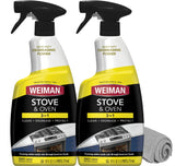 Weiman Heavy Duty Stove and Oven Cleaner and Degreaser for Rental Kitchens and Shared Living Spaces, 2-in-1 Formula 24 Oz 2-Pack