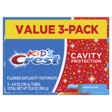 Crest Toddler Cavity Fighter – Enamel-Safe, Sugar-Free Sparkles for Ages 2 and Up, 3-Pack Bundle