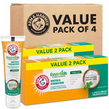 ARM & HAMMER Essentials Whiten & Strengthen Fluoride Toothpaste – Family Safe Fluoride Cavity Defense Without Harsh Chemicals, 4 Pack