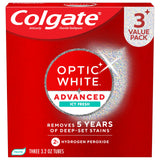 Colgate Optic White Advanced Toothpaste – Sensitivity-Free Daily Whitening for Former Peroxide Avoiders, 3 Pack