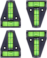 Firecore 4PCS T Bubble Level Set – Portable Cross-Check Leveling for Campsite RV and Trailer Setup