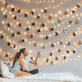 GloDream Child-Friendly Fairy Lights with Clips - 100LED Warm White Nursery and Playroom Décor with No Flame, No Heat, and Remote Timer