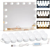 LuminGlow Understated Hollywood Lights – Soft Profile 14 Bulb Kit, Intentional Decor for Modern Spaces