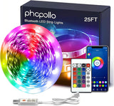 phopollo LED Strip Lights – Low Voltage 12V Flameless Mood Lighting, Safe Around Kids and Pets