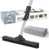 MR.SIGA Pet Hair Broom for Multi-Tasking Parents, Microfiber and Squeegee in One