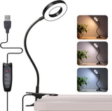 Foneso Eye-Protection Clip Lamp with 3 Color Modes – Back-to-School and Graduation Gift for College Students, Dorms and Study Desks