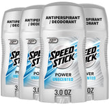 Speed Stick Men's Deodorant – Streamlined Bathroom Essential, Unscented Aluminum-Free Stick, 4 Pack
