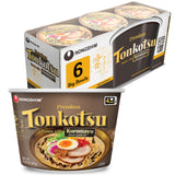 Nongshim Tonkotsu Ramen with Kuromatsu Noodle Big Bowl, 3.56 Ounce (Pack Of 6) – Hotel Room Dinner After a Long Travel Day