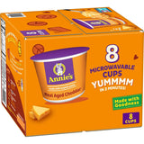Annie's Microwave Mac & Cheese with Organic Pasta – No Artificial Flavors Snack Cup for Hungry Kids, 2.01 oz 8 Pack