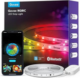 Govee RGBIC LED Strip Lights – Bedroom Ambient Accent Lighting with Music Sync, App-Controlled Home Decor, 32.8ft