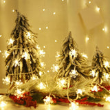 LuminHaus Snowflake String Lights – Kids Christmas Decoration, Durable Bendable LED Lights for Play Areas