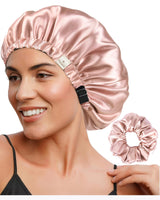 YANIBEST Adjustable Hair Bonnet – Mindful Bedtime Hair Care for Textured and Braided Styles, Reversible