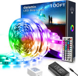 dalattin 32.8ft Waterproof LED Strip Lights for Windows and Interior Walls, RGB Home Decoration Accent Lighting