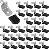 Biaungdo L-Shaped Steel Core Shelf Pegs with Rubber Sleeve, 30 Pcs for Restrained Modern Interiors and Studio Spaces