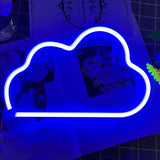 LUCIFER Cloud Neon Lamp – Heat Free LED Wall Light for Childrens Room and Senior Bedroom, Battery and USB Powered Safe Ambient Decor