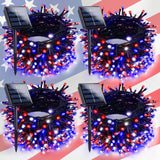 Smokeless Solar String Lights for Safe Indoor and Outdoor Use – 4 Pack 132FT 400 LED Multicolor Flameless Design