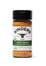 Kinder's Organic Santa Maria Rub – Pure Herb and Pepper Seasoning for Wholesome Meal Prep