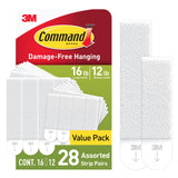 Command 15 lb & 10 lb Adhesive Strips – Uncluttered Frame Hanger for Intentional Home Gallery Walls, White