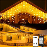 Blingstar Icicle Lights – Portable Outdoor Party Setup for Backyard Dining and Event Tents, Memory Function