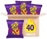Takis Fuego 40 Count Snack Size Multipack – Sleepover and Game Night Snack Pack for Preteens Hosting Friends at Home