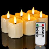 Homemory Timer Flameless Candles 6-Pack, Cool-to-Touch LED Votives with Remote Control for Seniors, Apartments, and Homes with Small Children