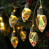 LumaGlow Battery Operated Kids Christmas Lights – No Glass, No Flame, No Choking Hazard Snow Globe Bulbs for Family Friendly Decorating