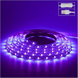 Pet-Friendly Blacklight Strip Lights, 5V Low Heat UV Strip with Overheat Protection for Home