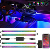 Nilight Dream Color 72 LED Strip Set – Refined Ambient Lighting Upgrade for Luxury Sedan Interiors