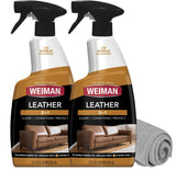 Weiman Leather Cleaner & Conditioner - Valentine's Day Gift for Him with a Luxury Car, Leather Wallet & Weekend Bag, 2 Pack
