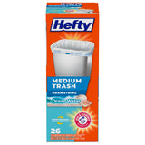 Hefty Drawstring Trash Bags with Odor Neutralizer – Deep Work Environment for Remote Office, 26 Count