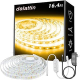 dalattin LED Strip Lights – Bedroom Ambient Lighting for Cozy Home Decor, Dimmable 6500K Tape Light