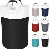 BlissTotes 75L Laundry Basket as Nursery & Bedroom Accent Piece, Soft-Tone Collapsible Hamper