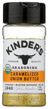 Kinders Organic Caramelized Onion Butter Seasoning – Romantic Valentine's Day Gift for Foodie Couples, Restaurant Flavor at Home, 3 oz