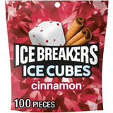 ICE BREAKERS Ice Cubes Cinnamon Sugar Free Chewing Gum Pouch – Thoughtful Birthday Gift for Her, Stocking Stuffer, and Holiday Hostess Present