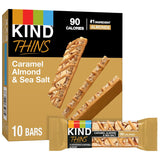 KIND THINS Caramel Almond & Sea Salt – 10-Count Multi-Pack Snack for Workplace Stash Drawers and Car Cup Holders