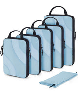 BAGSMART Travel Packing Cubes Compression Set, Carry-On Luggage Organizers for Multi-Stop Business Itineraries