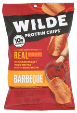 Wilde Snacks Protein Chips BBQ – High-Protein Clean Label Snack for Health-Conscious Home Pantry, 4 oz